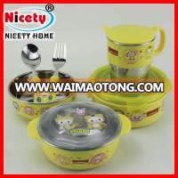 Nicety wholesale custom cartoon painting food grade 304 stainless steel kids lunch box